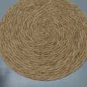 12 Pack 15IN Round Woven Placemats, Natural Bulrush Boho Farmhouse Mats