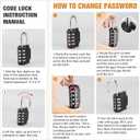 Gate Valve Locking Device (with Password Lock) Gate Valve Lock, Outdoor Faucet Lock, Removable and Easy to Use, Can Prevent Water Theft (Black)