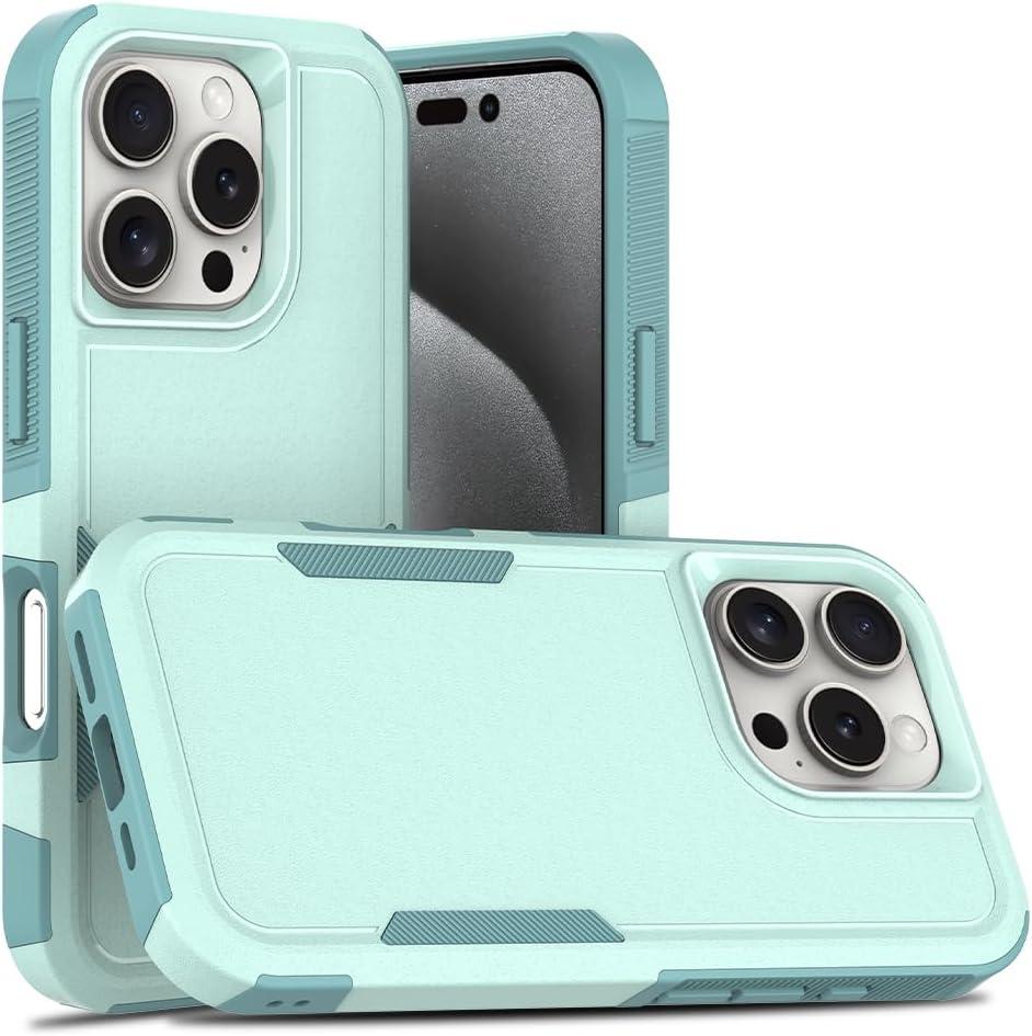 for iPhone 16 Pro Case 6.3 inch,Shockproof, Strong and Durable Phone Protective Case, Light Blue