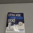 Doctor's Select 3 Pairs Plus Size Compression Socks Wide Calf - Up to 6XL | 20-30 mmHg Compression Socks for Women Wide Calf | Black (XX-Large)