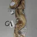 Flufymooz ponytail extension, 36 Inch Long Straight Drawstring Ponytail Synthetic Hairpieces Fake Pony Tails Natural Soft Clip in Hair Extension ponytail for Women (Dark Blonde to Light Blonde)