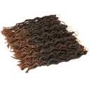 Faux Locs Crochet Hair 12 inch - 6packs/Lot Bo Faux Locs Crochet Hair Curly Dreadlocks Synthetic Faux Locs Braiding Hair Extensions (20 Roots/Pack) #T1B/30