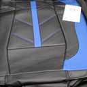 Front & Rear Seat Covers for Corvette C7 C5 Car Seat Cover Luxury PU Leather Sporty Breathable Comfortable Blue × Black