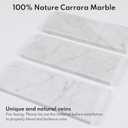 Lovdeco 4 PCS Carrara Marble Baseboard for Kitchen Bathroom Floor Shower, White Marble Trim Molding Polished, 4.5 X 12 inch
