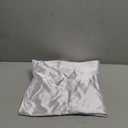 HOMBYS Satin Bed Wedge Pillow Cover Silky & Smooth Wedge Pillowcase 1 Pack 24x24x10.5, Soft & Breathable, Removable & Machine Washable-Zipper Design (Pillow Not Include), (White, 24"x24"x10.5")