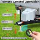 Upgraded 7500LBS Electric Trailer Jack, w/Remote Controls, RV Power A-Frame Tongue Jack with Built-in Spirit Level for Travel Trailer, 10.24"-33.46" IP65 Waterproof, 12V DC Wiring, 5.9 Inch Foot Pad