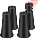 Bed Risers Adjustable Furniture Risers - Heavy Duty 8 inch or 10 inch Non-Slip Lift Supports for Beds/Couches/Sofas, Durable Round Design with Creates Storage Space (9.8 Inch 4 Pack)