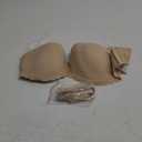 YANDW Strapless Lightly Padded Full Figured Coverage Bra Clear Back Multiway Invisible Straps Backless Brassiere for Women (34DDD, Nude)