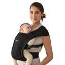 Ergobaby Embrace Newborn Baby Carrier for Infants 0-12 Months | Ergonomic 2-Position Infant Carrier with Head and Neck Support, Hip-Healthy Positioning, Fits 7-25 lbs, Pure Black