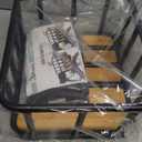 RAYMACE Bike Basket Rear, Bamboo Base Bicycle Basket with Rainproof Cover, Liner & Cargo Net, Large Capacity Rear Bike Rack Baskets Fits Most Bikes & E-Bike