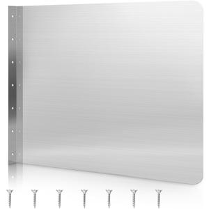 Amylove 26 x 20 Inch Stainless Steel Splash Guard Stainless Steel Wall Mount Guard with Screws Screws for Bathroom Sink Side Sink Splash Prep Sinks Protector for Commercial Kitchen Restaurant