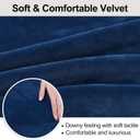 Smiry Velvet Stretch Dining Room Chair Covers Set of 6, Soft Removable Washable Chair Slipcovers Kitchen Parsons Chair Protector, Federal Blue