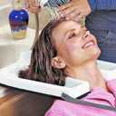 Safety Contoured portable salon home Shampoo hair washing sink tub tray Medical