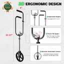 Weed Eater Handle, 2IN1 Arm Back Saver String Trimmer Weeding Handle Extension with Wheels, Universal Weedeater Grip Tool for Lawn Care, Edge Weeder Trimming Attachments