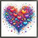 CHAONENG 5D Funny Love Diamond Art Painting Kits for Adults Colorful Gradient Diamond Painting Kits for Beginners Full Drill Diamond Dots,Gem Art Crafts for Adults Wall Decor 14x14inch