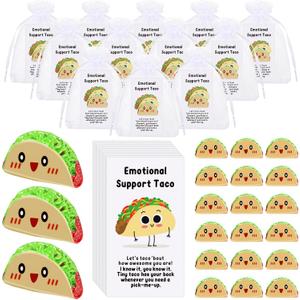 Huwena 50 Employee Appreciation Gifts Positive Resin Bulk Emotional Funny Cinco de Mayo Support Gifts for Team Staff Nurse Teacher Rewards (Taco)