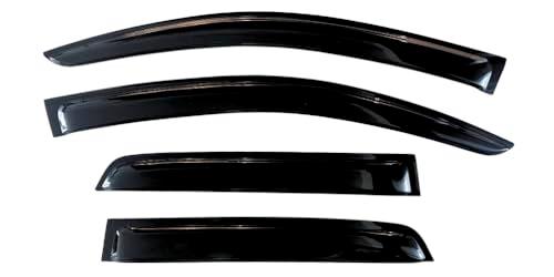KPY Window Visor Compatible with Toyota Sienna 2004-2010, Rain Guard Side Window Vent Deflectors Tape-On Style, 2004 2005 2006 2007 2008 2009 2010, Black