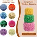 Yocrefun Electric Yarn Winder, Automatic Yarn Ball Winder for Crocheting & Knitting, Stepless Speed, Easy to Use, Efficient Large Capacity Yarn Cake Maker, Ideal Gift for Yarn Lovers (Pink)