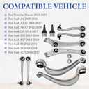 Front Upper Lower Control Arm Suspension Kit Fit For Audi A6 A7 2012-2018 | Upper & Lower Control Arm Kit W/Ball Joints Fit For Porsche Macan 2015-2023 For A4 2009-2016 Replace 8K0407505A 8K0407506A