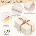 Oleitodh 200 Sheets Cotton Watercolor Paper 5 x 7inch, 140lb/300 GSM Handmade Paper Deckled Edge Watercolor Cardstock Textured Paper for Watercolors, Wedding Invitations, Cards, Crafts