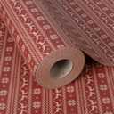 Aimyoo Kraft Christmas Wrapping Paper Jumbo Roll, Red Stripe Reindeer Snowflakes Design, Xmas Gift Wrap Paper 30 inch x 100 ft