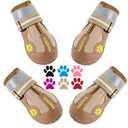 QUMY Dog Shoes for Large Dogs, Medium Dog Boots & Paw Protectors for Winter Snowy Day, Summer Hot Pavement, Water-Resistant in Rainy Weather, Outdoor Walking, Indoor Hardfloors Skid-Resistant Sole, Size 8
