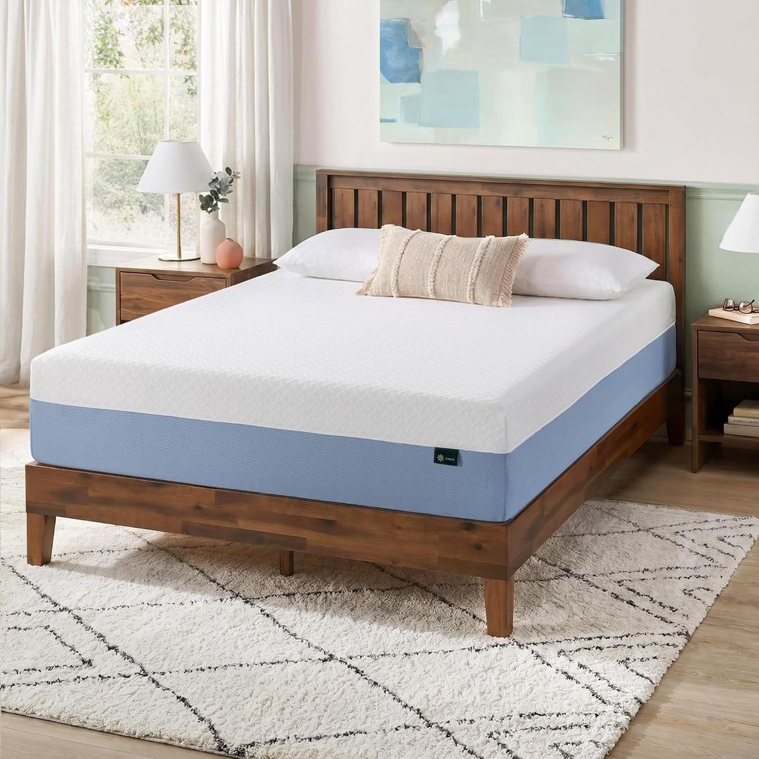 Zinus 12 Inch Queen Cooling Essential Memory Foam Mattress, Medium Feel
Designed for Cooler Sleep, Soothing Pressure Relief, Just-Right Medium Feel, CertiPUR-US & OEKO-TEX Certified Materials