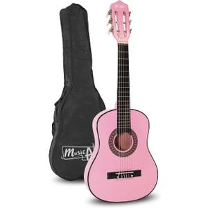 Music Alley MA-51 Classical Acoustic Guitar Kids and Junior Pink, Half Size