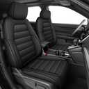 AOMSAZTO Seat Covers Custom Fit for Honda CRV 2017 2018 2019 2020 2021 2022 CR-V Faux Leather Car Seat Cover Full Set Front & Rear Car Seat Protector(Black,5 Seats)