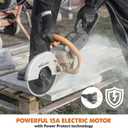 Evolution R230DCT - 9 in Concrete Saw (Circular, Angle Grinder, Cut Off Saw) - 15A Motor, No Gas - 3-1/2 In Cut - Incl Diamond Masonry Blade