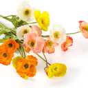 Canlierr 16 Pcs Silk Artificial Flowers Faux Silk Poppy Flowers for Spring Home Kitchen Wedding Decorations Floral Arrangement Vase Bouquet Outdoor Party Decor Table Centerpiece (Mixed Colors)