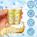 Roshtia 50 Pcs Last Toast on The Coast Bachelorette Party Shot Glasses 2. 87oz Disposable Blue Coastal Bachelorette Plastic Cups for Adult Beach Bridal Wedding Party Favor Supplies