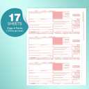 1099 NEC Forms 2025 with Envelopes, 50 Recipients 2025 1099 NEC Tax Forms, 4 Part Kit, Compatible with Accounting, 50 Self Seal Envelopes, Includes 3 1096 Forms