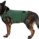 Dog Anxiety Jacket, Skin-Friendly Dog Calming Shirt - Dog Coat for Thunder, Fireworks, Vet Visits and Separation - Keep Pet Calm Without Medicine & Training, Dark Green, Medium