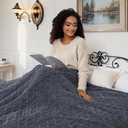 Electric Heated Blanket Throw Size 50"x60", Ultra Soft Sherpa Fleece, 5 Heat Levels & 3-Hour Auto-Off, Fast Heating for Cozy Winter Comfort, Dark Gray (04-dark Grey)