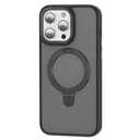 cacoe  Magnetic Phone Case for iPhone 15 Pro Max/15 Plus/15 Pro/15, Clear Case with Ring Stand Case Shockproof & Anti-Drop TPU+PC Case,Black,15