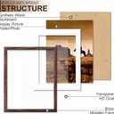2 x A PLUS MAX 8x10 Picture Frame Set of 2, Brown Engineered Wood Frame for 8 x 10 Inch Picture Poster Photo, Light Weight 8 by 10 Frame with Wood-grain for Wall - 2 Pack/Brown/8"x10"