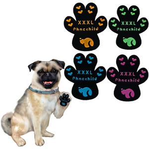 Dog Paw Pads Anti-Slip Grips,Dog Paw Protectors for Senior Dogs on Hot Pavement,Provides Traction to Keep Them from Slipping on Smooth Floors 20 sets-80 Pads Multicolor XXXL