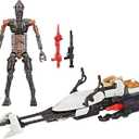 STAR WARS Epic World of Action IG-11 & Grogu Speeder Bike, 4-Inch Scale Action Figures & Vehicle, Toys for Boys & Girls Ages 4+