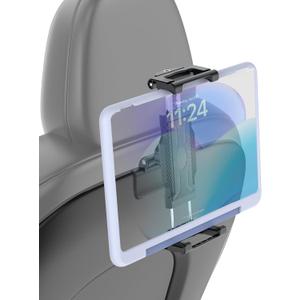 Headrest Tablet Holder for Tesla Model 3/Y/S/X [Thick Case Friendly] Tesla Seat Anchor Backseat Mount, Road Trip Essentials for Kids, Fits 5.5-15.6" iPad Pro/Air/Mini, Galaxy Tab, Fire Tablets