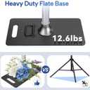 Pipe and Drape Backdrop Stand Kit 9.2x9.2ft, Adjustable Heavy Duty Photography Background Frame with Metal Flat Base & Carry Bag for Wedding, Parties, Events, Trade Shows- Silver
