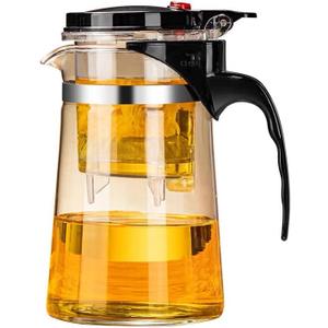 Glass Teapot with Detachable Infuser, Loose Leaf Tea Infusions, 16.9oz