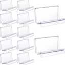 Qunclay 6 Pcs Purse Display Stand Clear Acrylic Wallet Display Stand Purse Holder Handbag Organizer for Bag Phone Cards Store