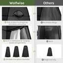 Wolfwise Pop Up Shower Tent for Camping, Portable Instant Changing Tent with Ventilation Window & Carry Bag, Privacy Bathroom Toilet for Beach & Outdoor, Standard, Width 40 ", Height 75 ", Standard: 6'3" H, 39.4" W Black