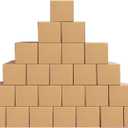 Schliersee 6x6x6 Shipping Corrugated Boxes Mailers, Kraft Small Square Shipping Boxes Pack of 25 (6x6x6 Box, 25 Packs Brown Box)