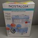 Nostalgia Snow Cone Shaved Ice Machine - Retro Table-Top Slushie Machine Makes 20 ICY Treats - Includes 2 Reusable Plastic Cups & Ice Scoop - Vintage Blue