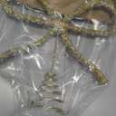 Retisee 9.8 Christmas Bow Tree Topper Gold Rhinestone Bow LED Tree Topper Christmas Decorations Decor for Xmas Holiday Wedding Birthday Party Gift