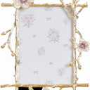 Gold Frame, golden branches Textured Picture Frame, Vertical Display, Tabletop & Wall Display, Perfect for Home Decor, Commemorate Wedding and Graduation,Art,1-Pack (Gold-Pink, 4 * 6inch)