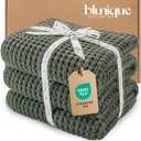 Waffle Knit Throw Blanket, Luxury Cozy Chunky Knit Throw Blanket for Couch, 50 x 60 Inch Thick Ultra-Soft Feather Yarn Knitted Blanket for Sofa, Bed, Home Decor - Sage