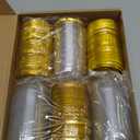 Patelai Clear Plastic Mini Cupcake Container, Mini Cupcake Box Muffin Dome Muffin Single Container Box for Wedding Birthday Cheese Pastry Dessert Cake (Gold,150 Pieces)